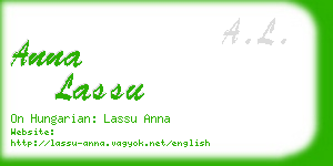 anna lassu business card